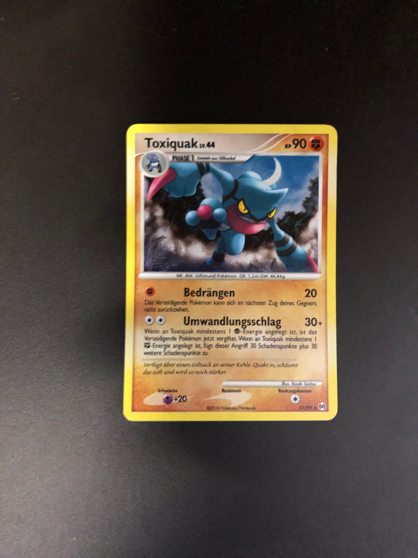 Pokemon Karte Holo Toxiquak 11/99 Deutsch