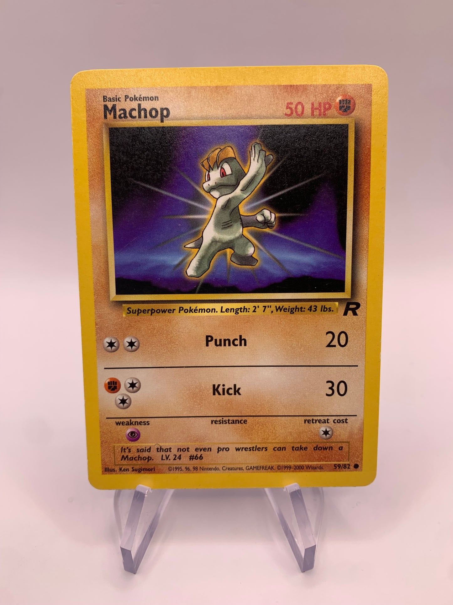 Pokemon card Machollo 59/82 Rocket English