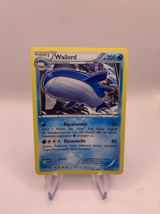 Pokemon Karte Holo Wailord 26/124 Deutsch