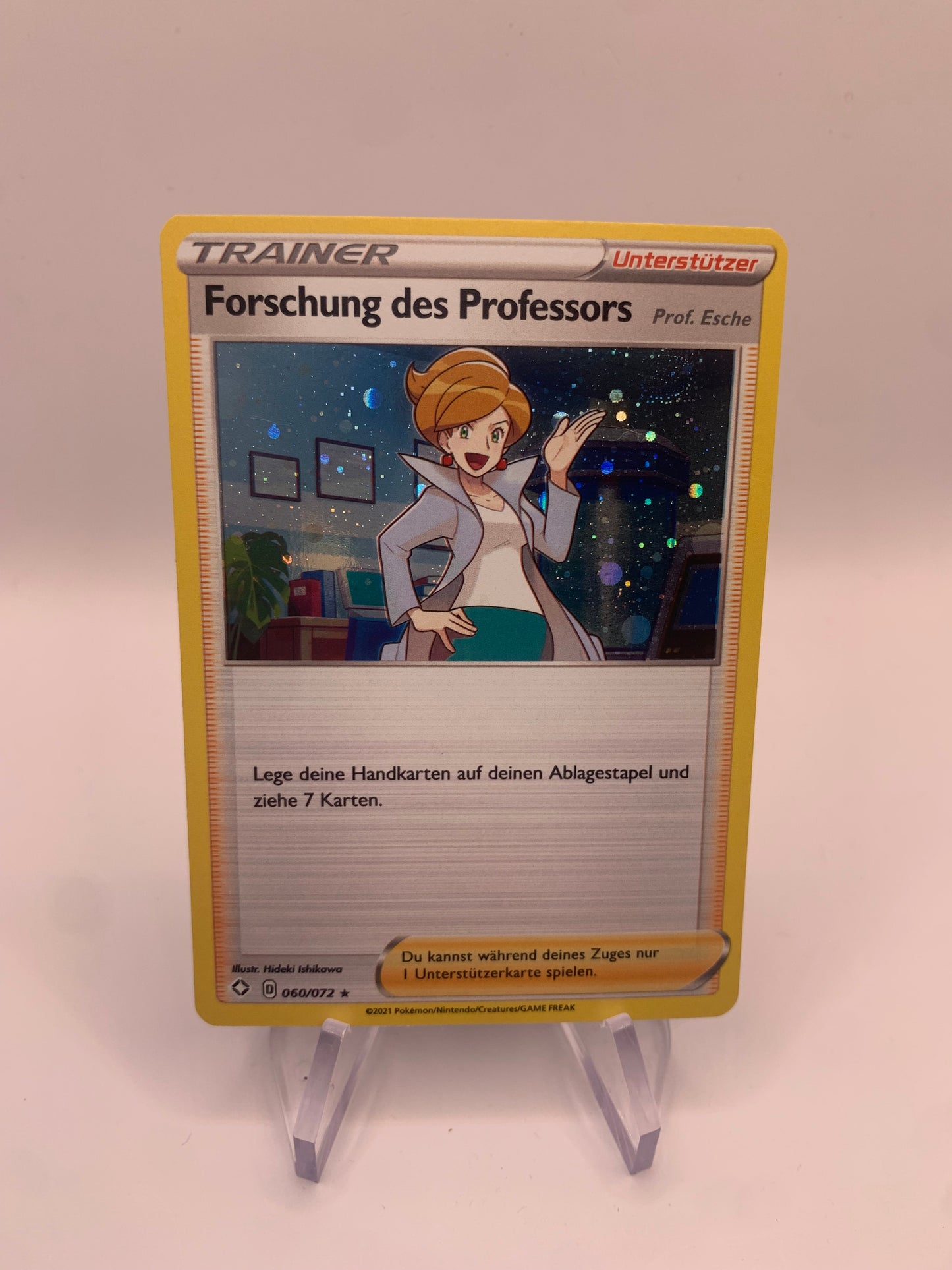 Pokemon Karte Trainer Holo Forschung des Professors 60/72 Deutsch