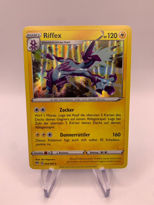 Pokémon card Holo Riffex 63/189 German