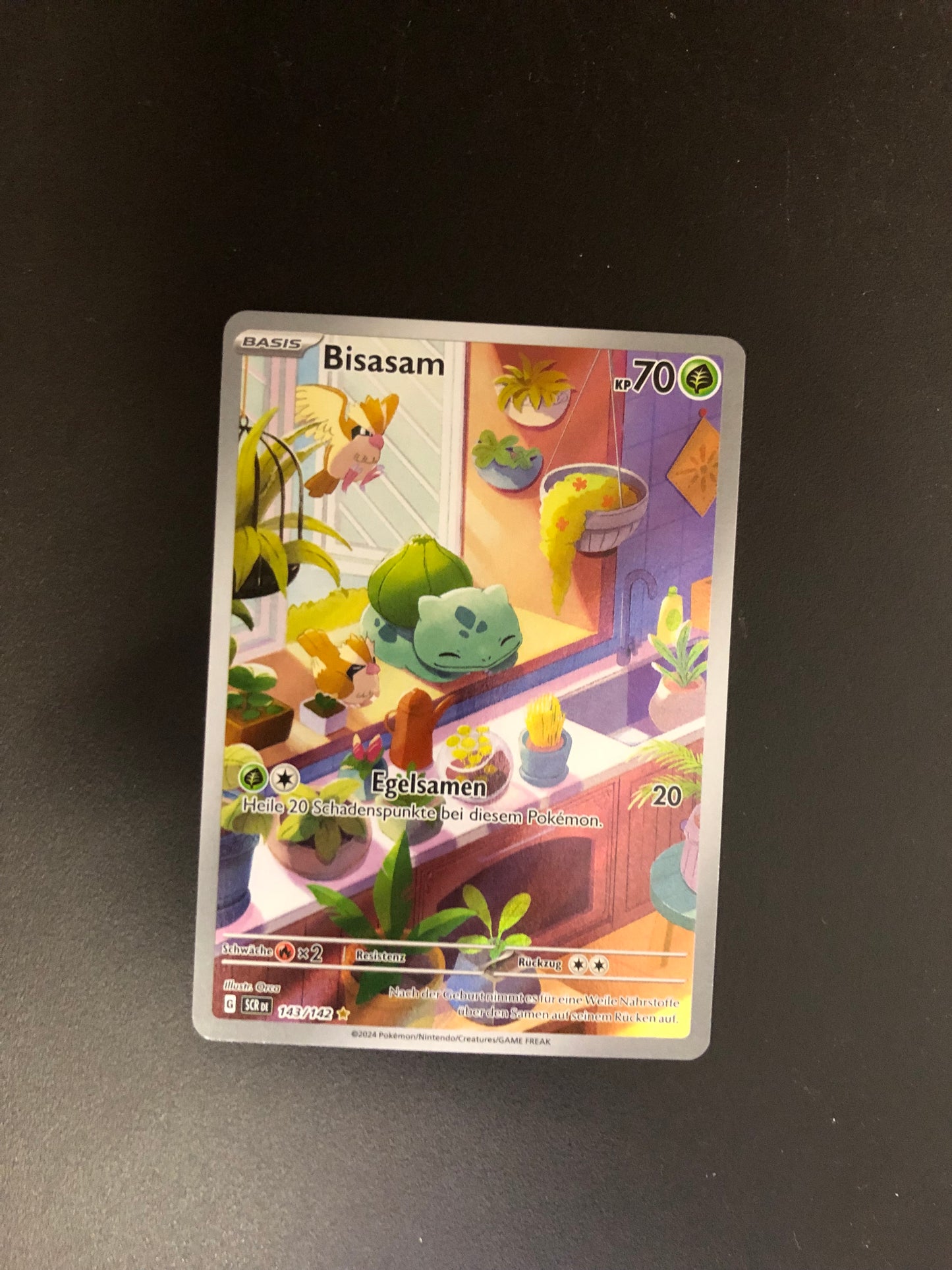 Pokemon Karte Art Rare Bisasam 143/142 Deutsch