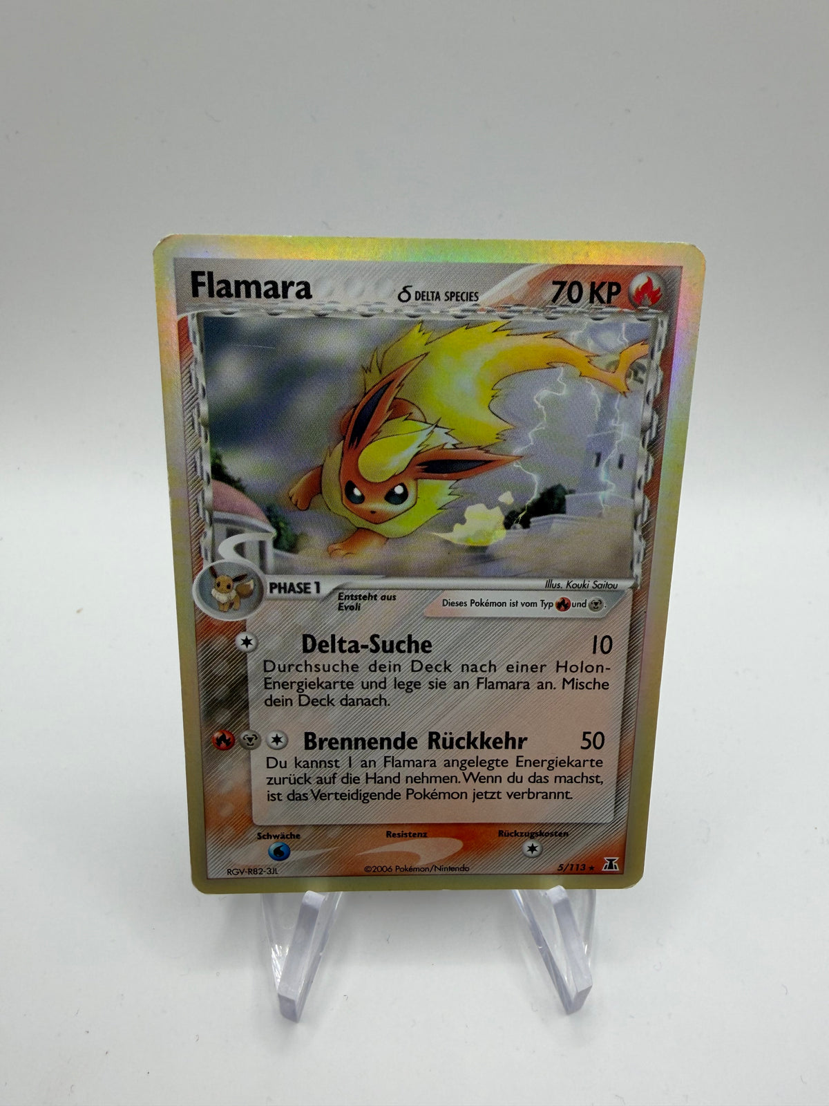 Pokemon Karte Delta Species Flamara 5/113 Deutsch