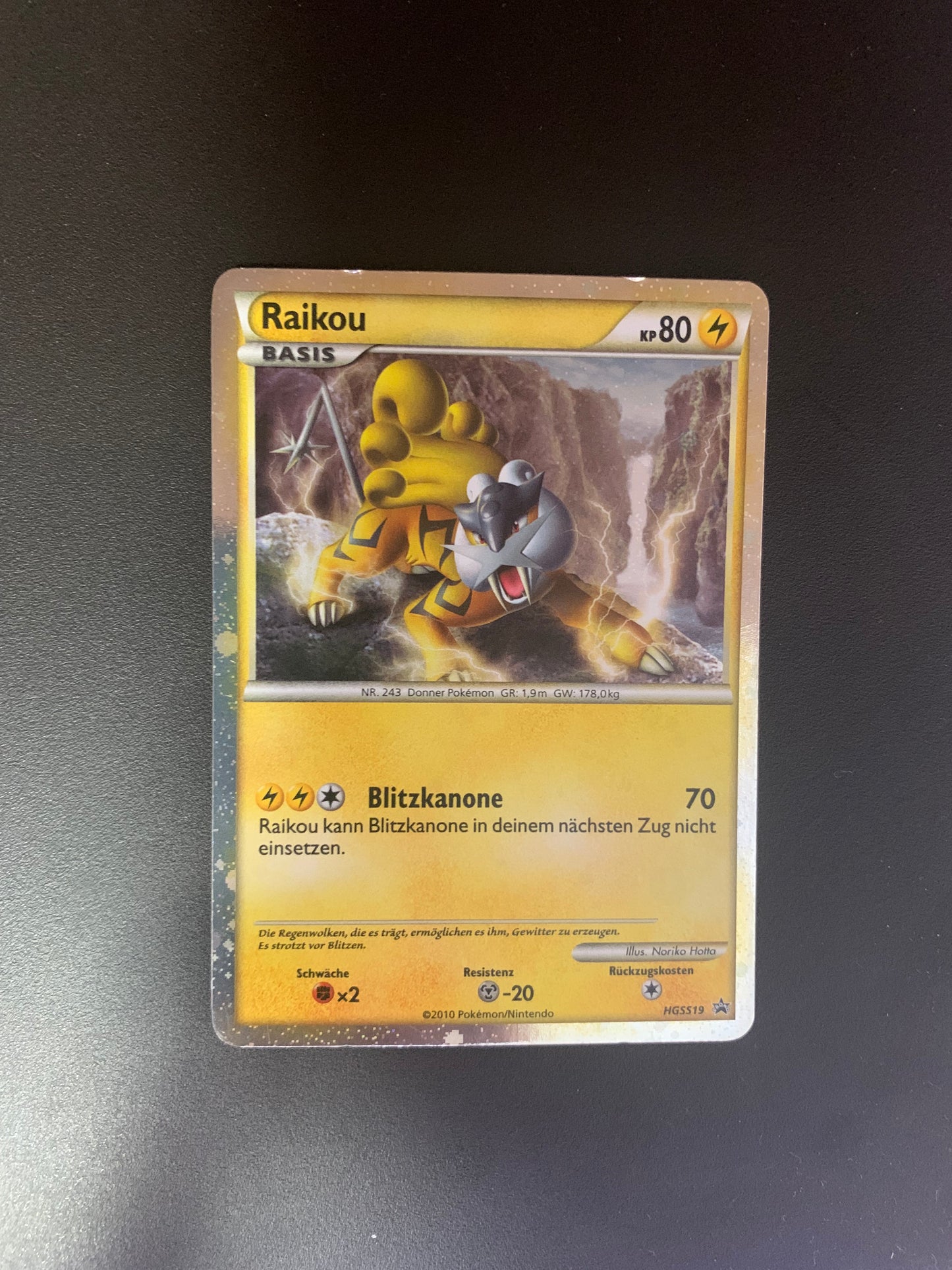 Pokemon Karte Promo Shiny Raikou HGSS19 Deutsch