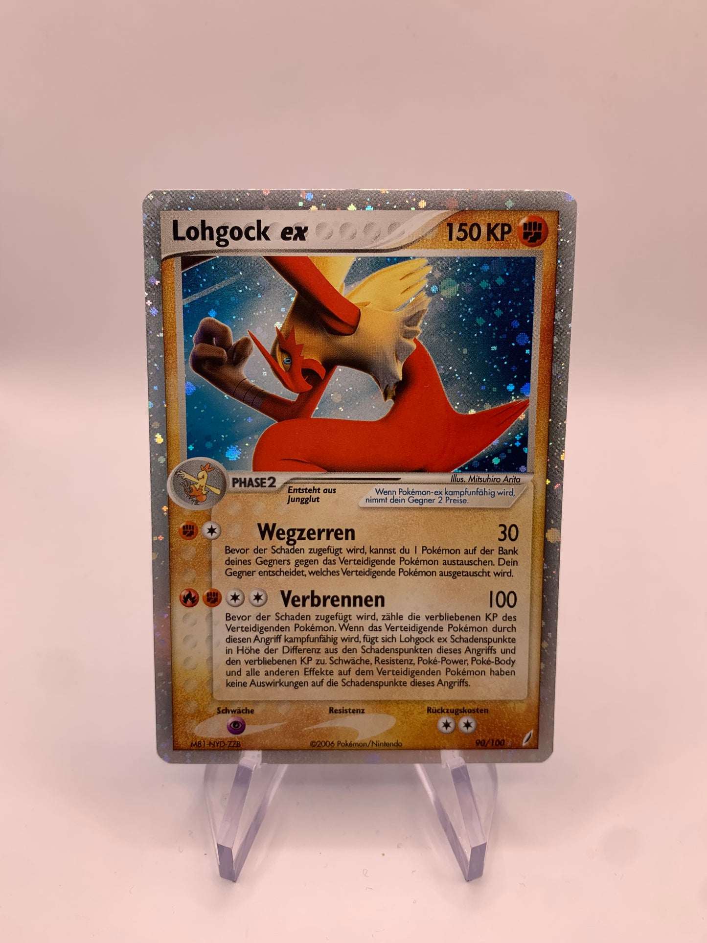 Pokemon Karte EX Holo Lohgock 90/100 Deutsch
