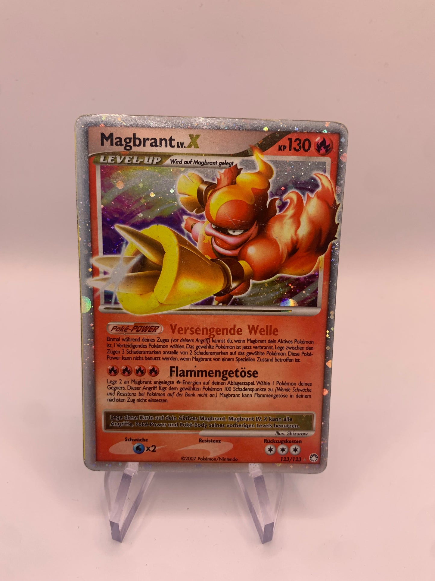 Pokemon Karte Lv.X Magbrant 123/123 Deutsch