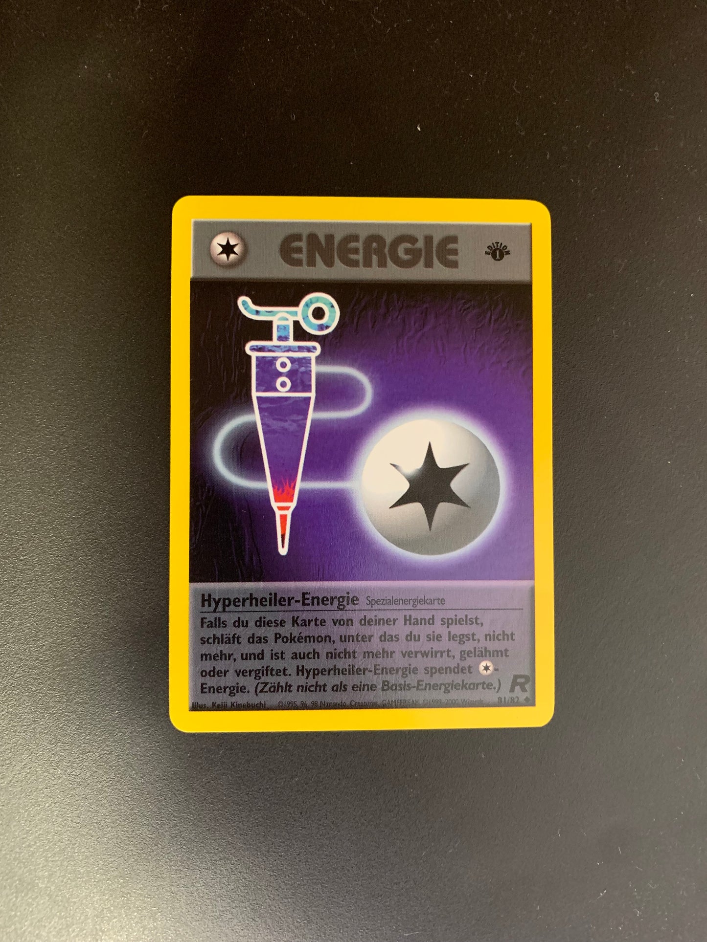 Pokemon Karte Rocket 1.Edition Energie Hyperheiler-Energie 81/82 Deutsch