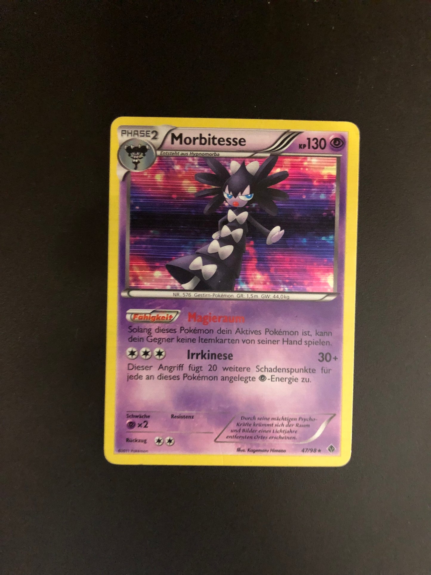 Pokemon Karte Holo Morbitesse 47/98  Deutsch