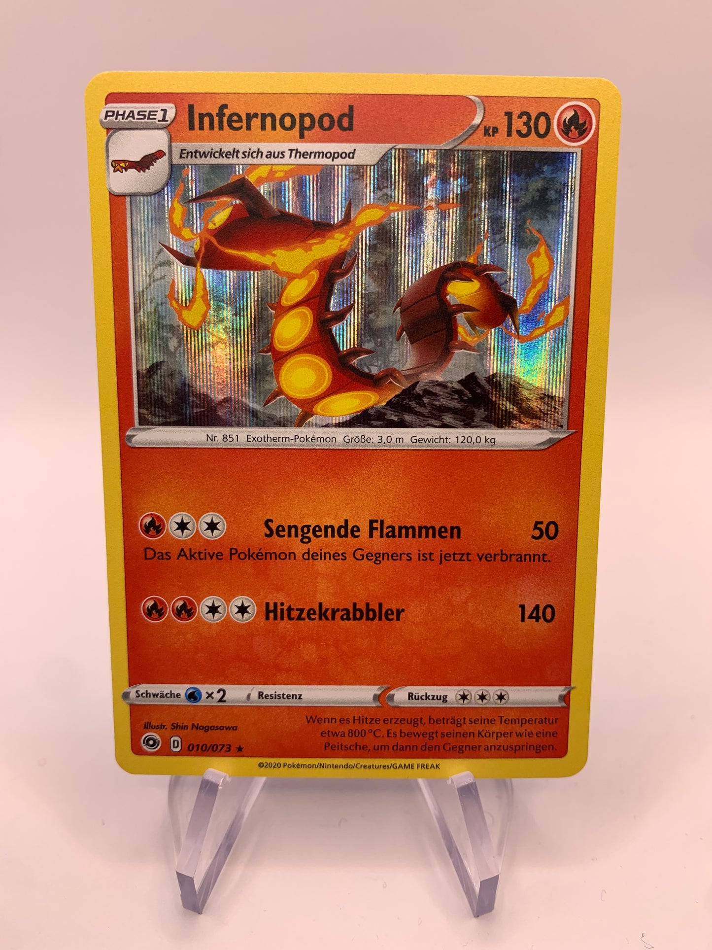 Pokémon Karte Holo Infernopod 10/73 deutsch