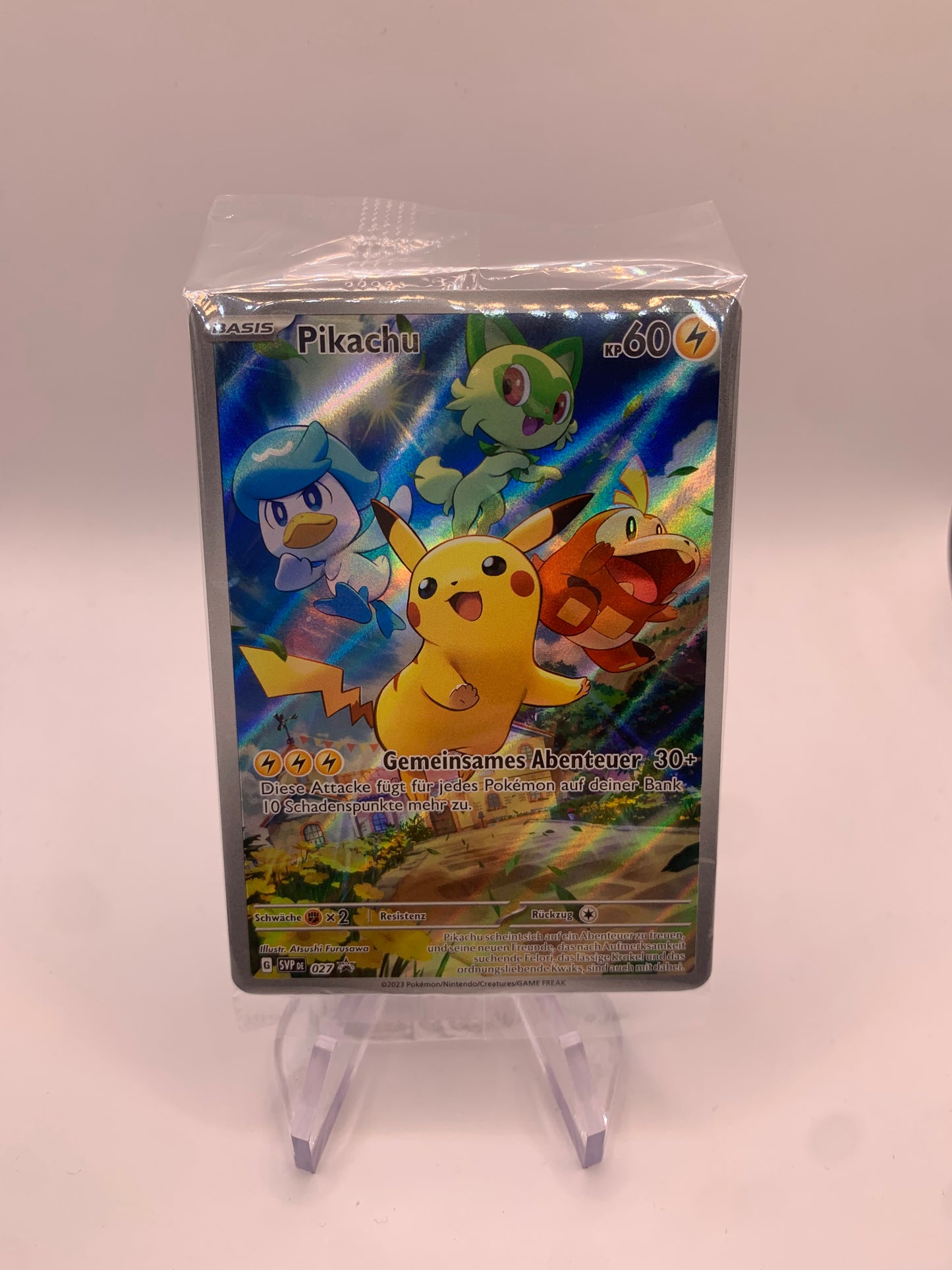 Pokemon Karte Art-Rare Promo Pikachu 27 Deutsch