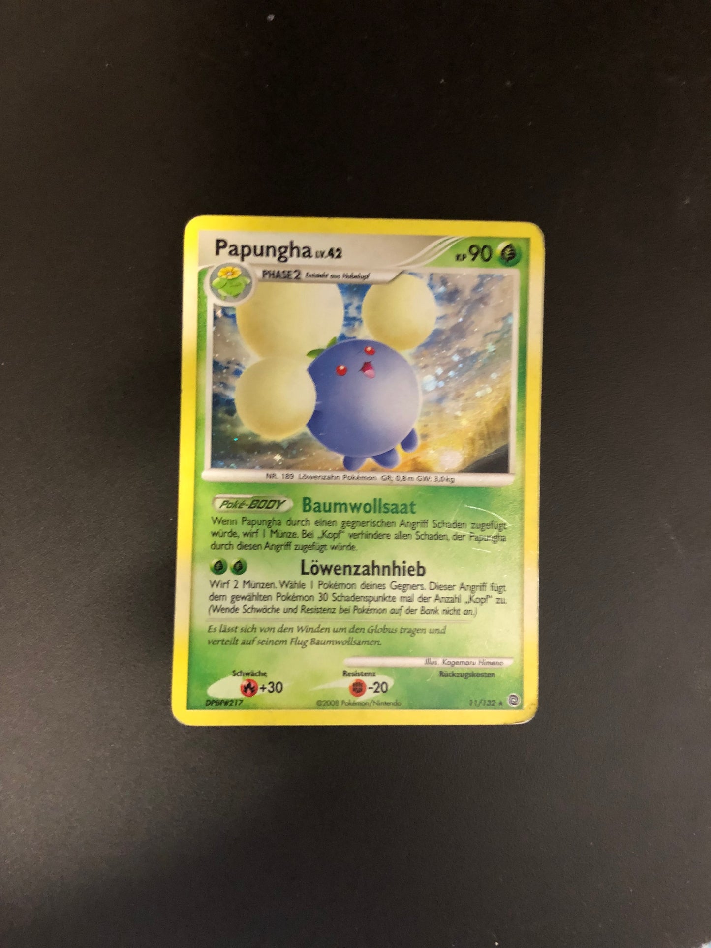 Pokemon Karte Holo Papungha 11/132 Deutsch