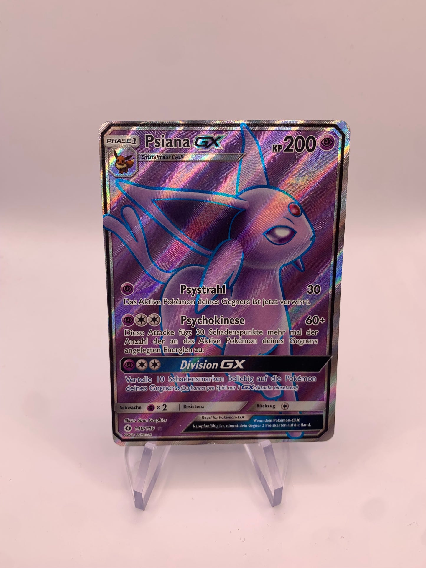 Pokemon Karte Gx Fullart Psiana 140/139 Deutsch