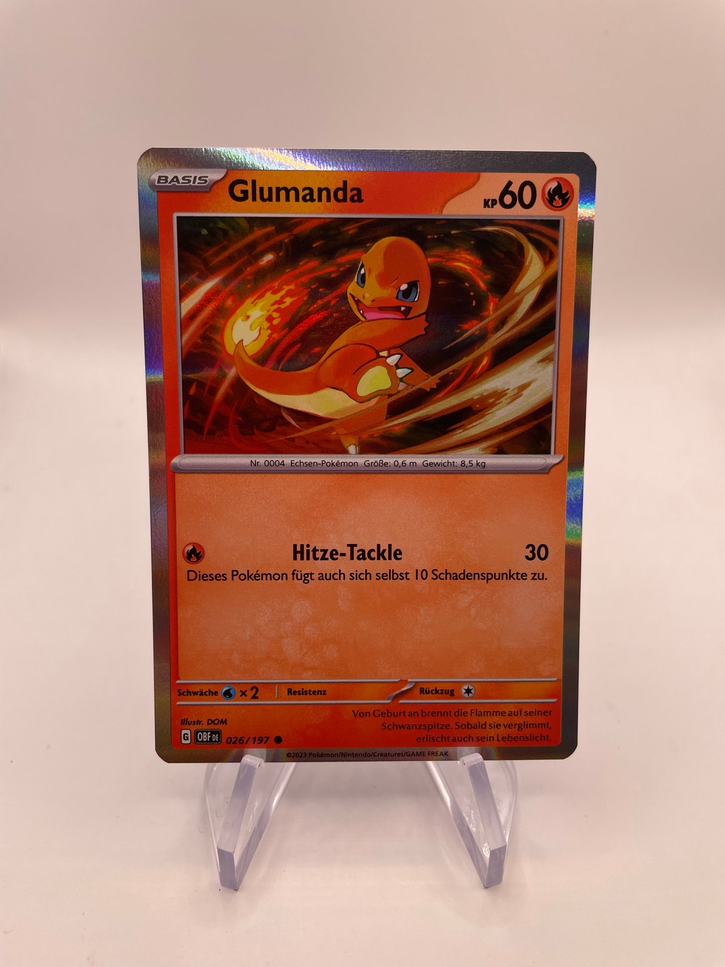 Pokémon Karte Glumanda 26/197 Deutsch
