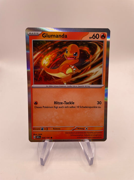 Pokémon Karte Glumanda 26/197 Deutsch