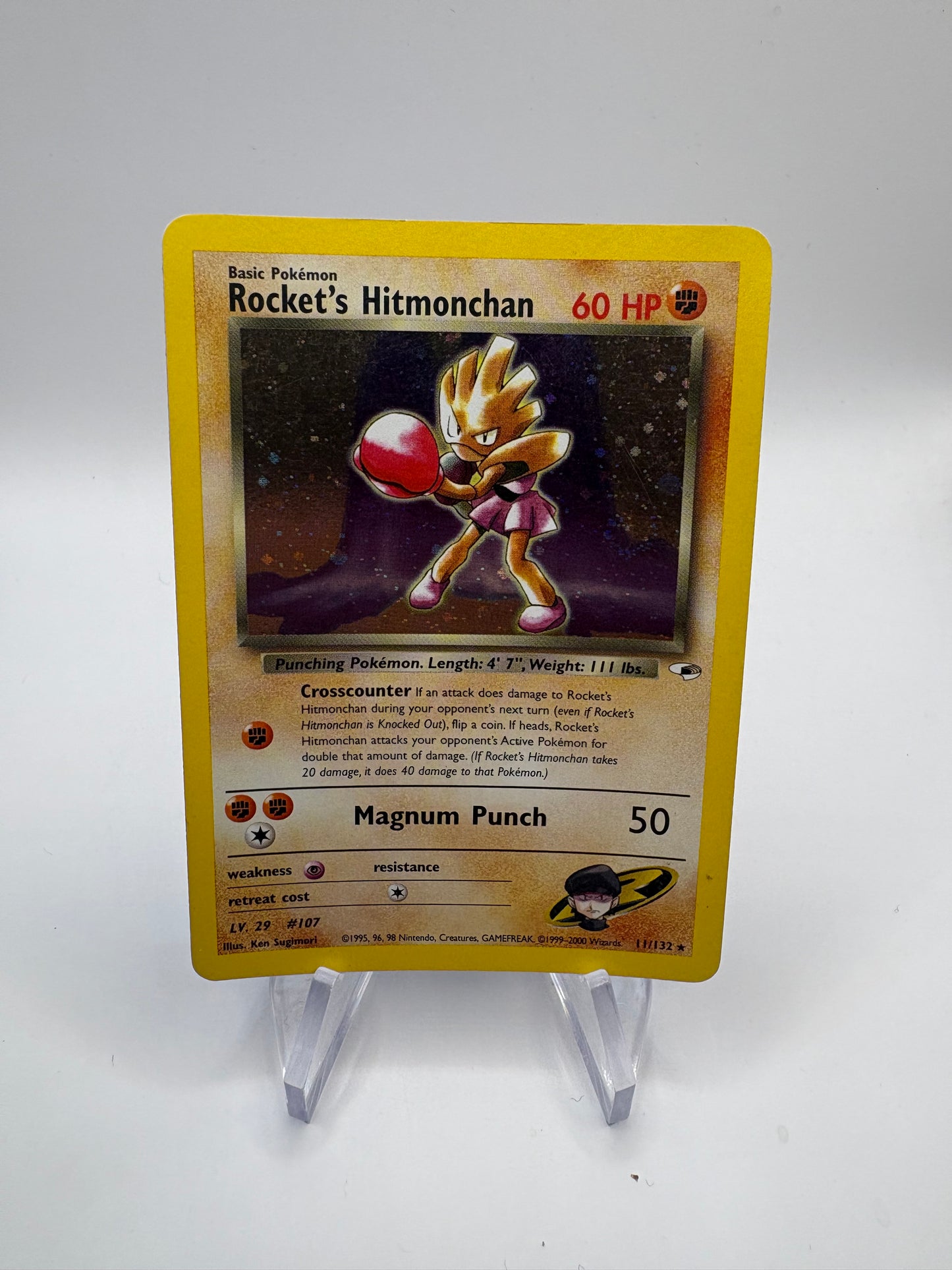 Pokemon Karte Holo Rockets Hitmonchan 11/132 Englisch