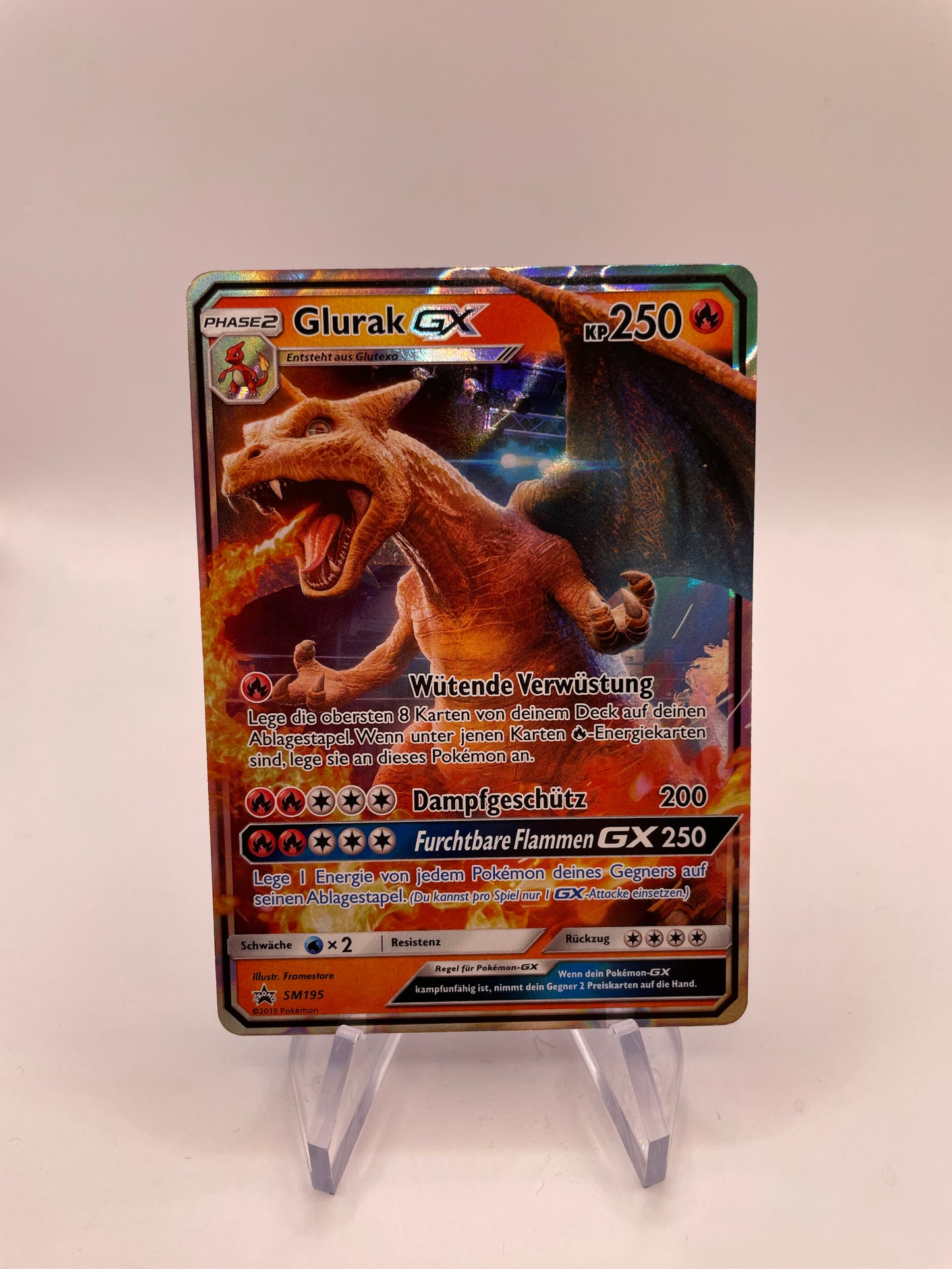Pokemon Karte Promo GX Glurak SM195 Deutsch
