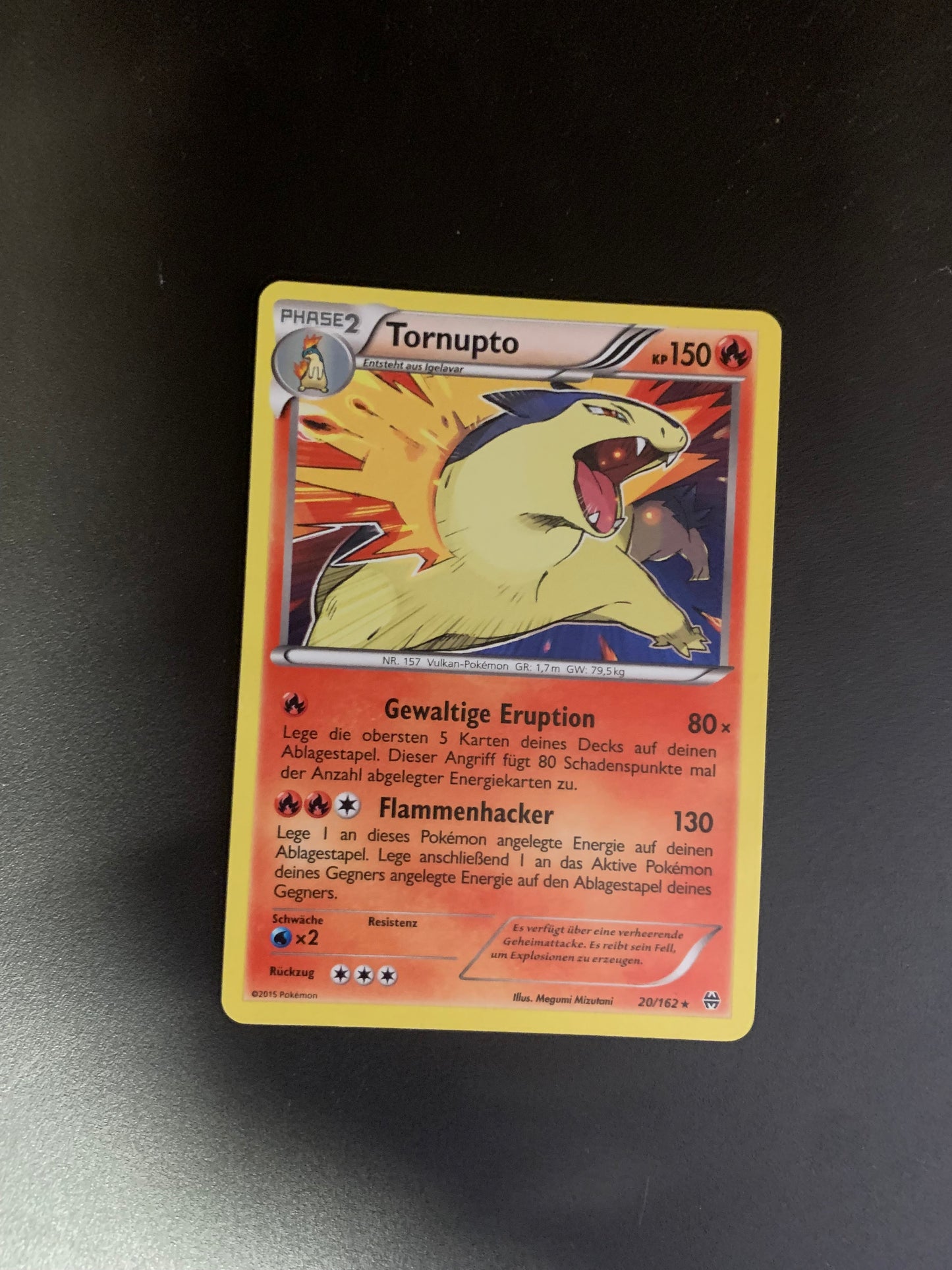 Pokemon Karte Tornupto 20/162 Deutsch