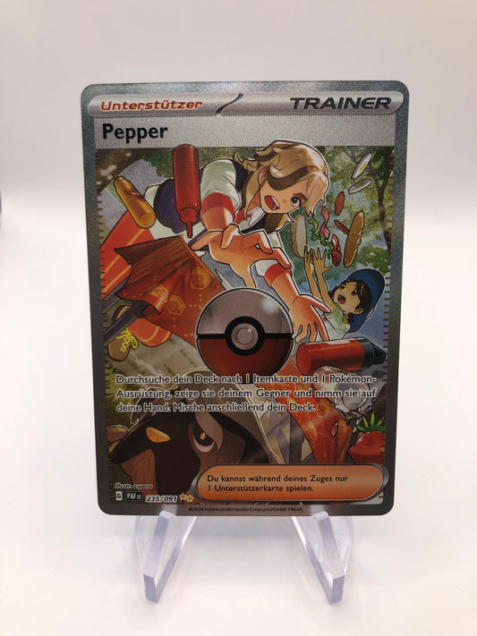 Pokemon Karte Trainer Pepper 235/91 Deutsch