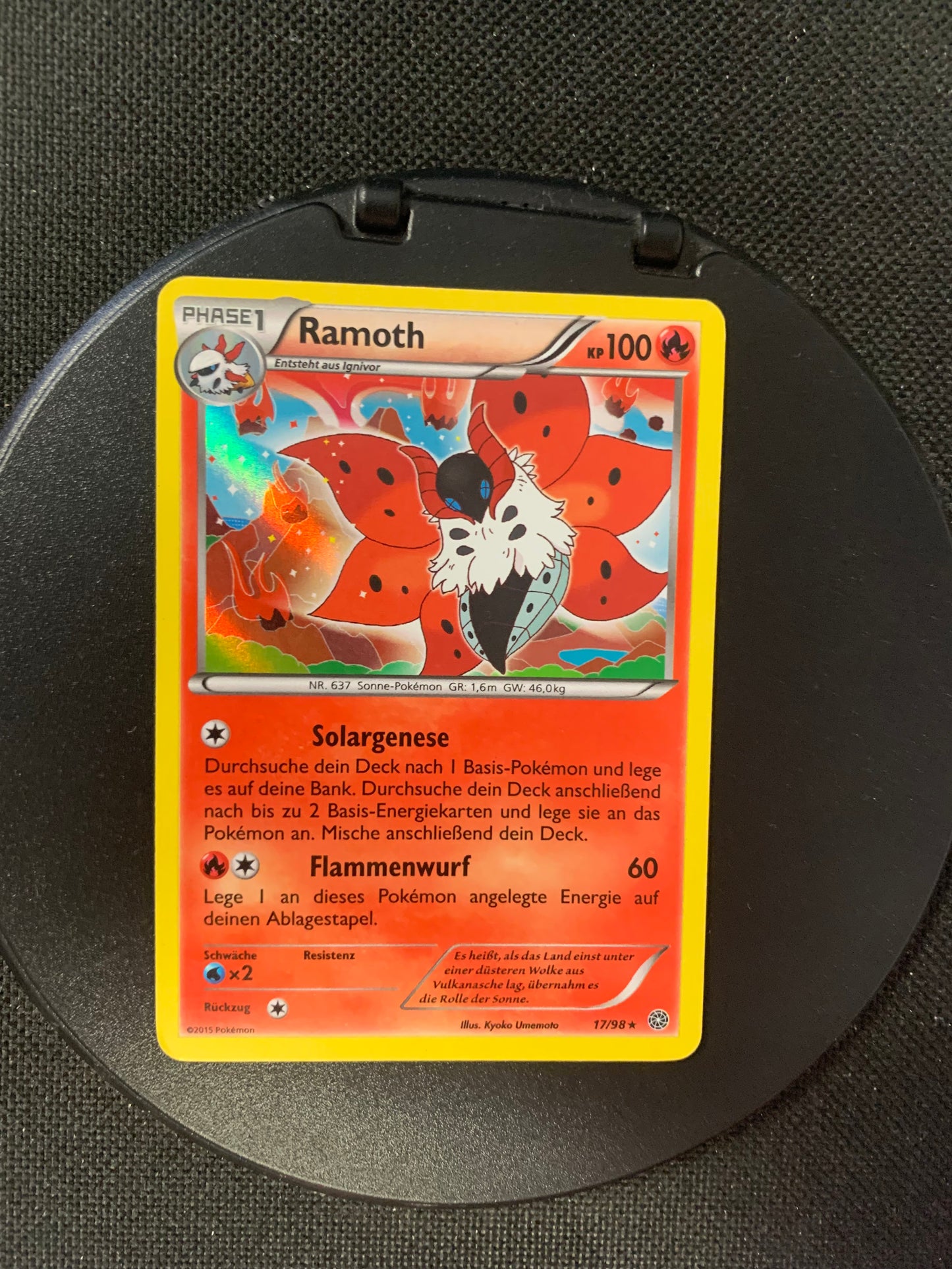 Pokemon Karte Holo Ramoth 17/98 Deutsch