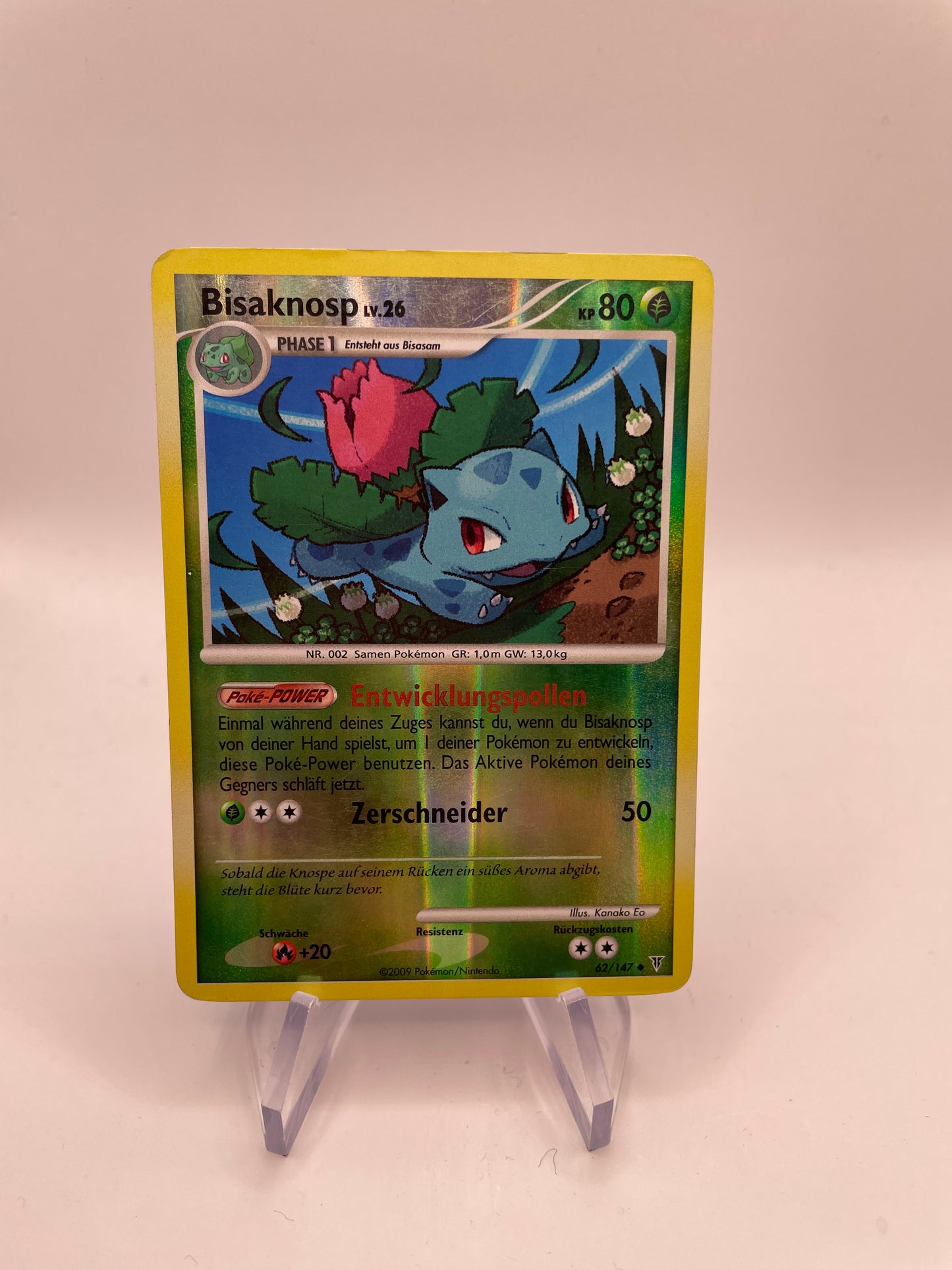 Pokémon Karte Reverse Bisaknosp 62/147 Deutsch