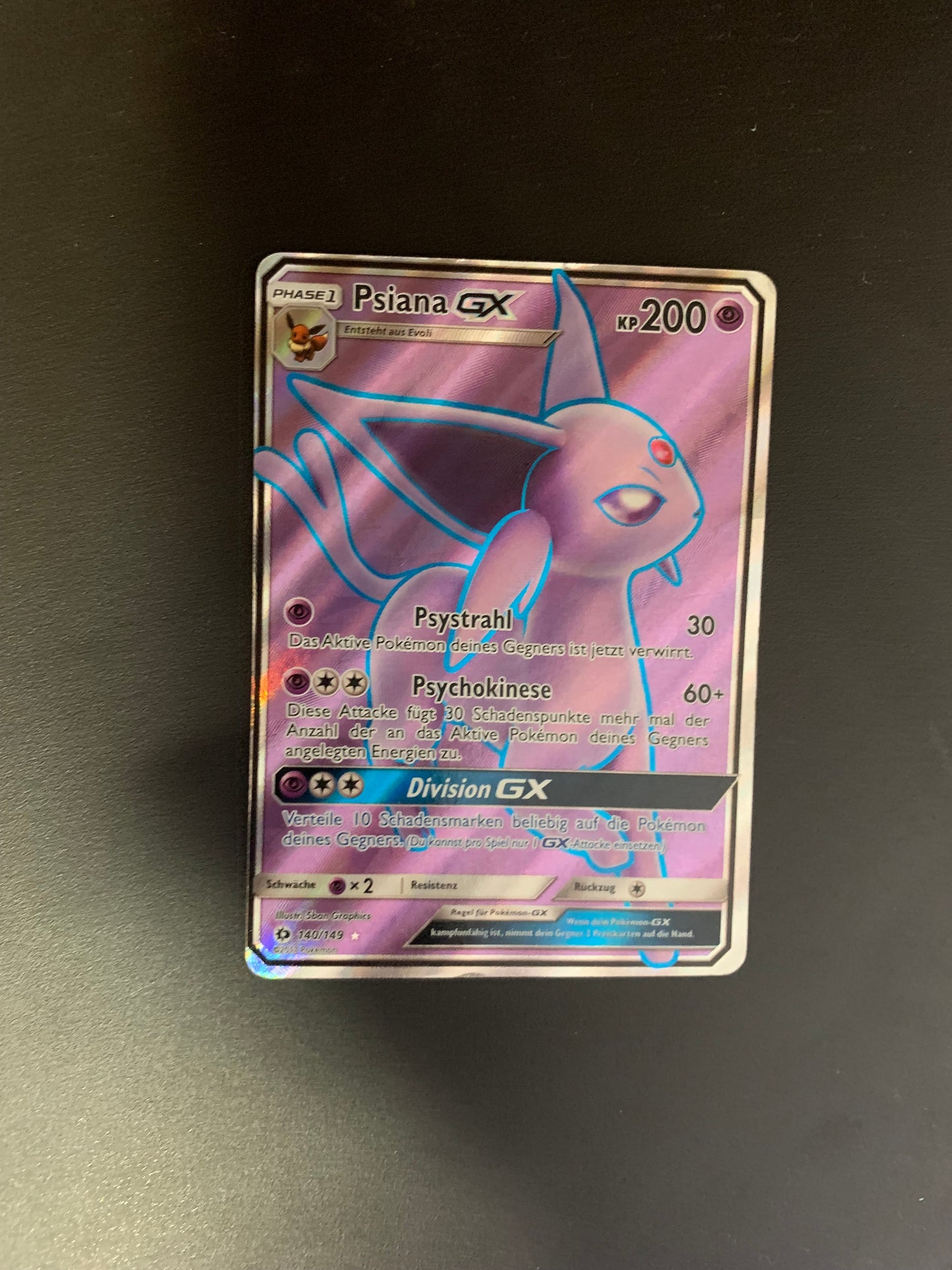 Pokemon Karte Gx Fullart Psiana 140/139 Deutsch