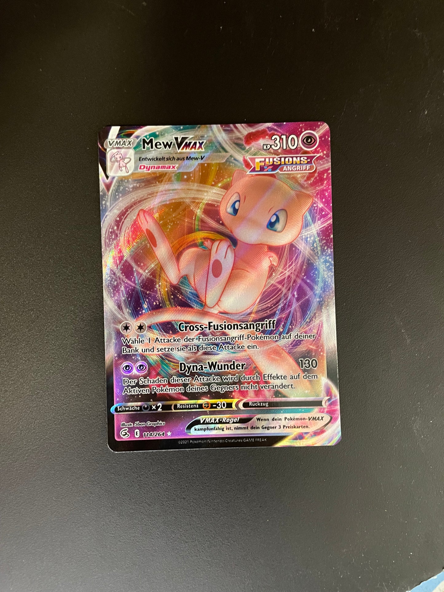 Pokemon Karte Vmax Mew 114/264 Deutsch