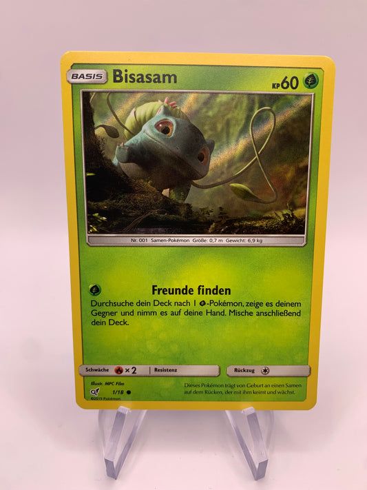 Pokemon Karte Detektiv Pikachu Bisaflor 1/18 Deutsch