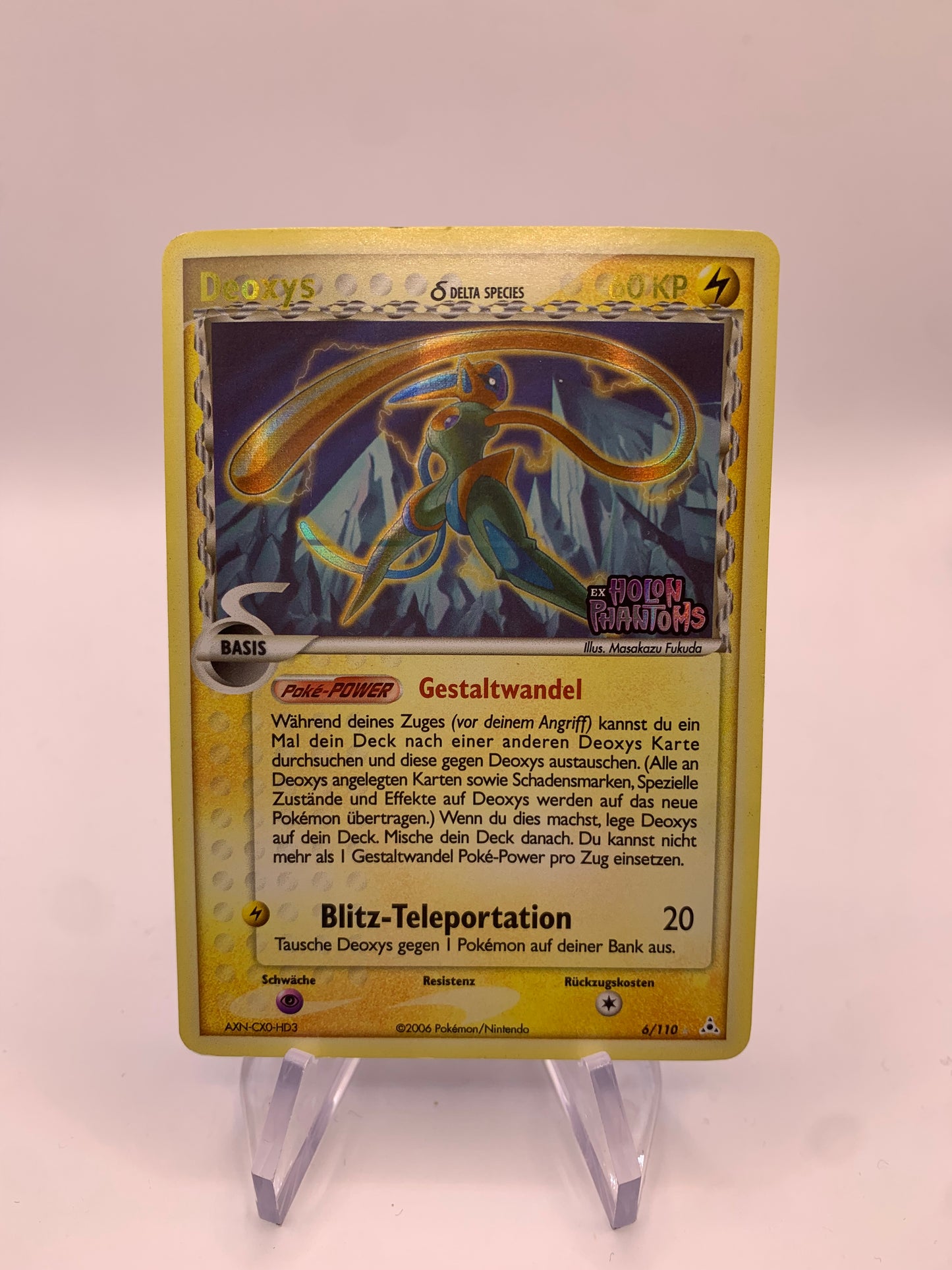 Pokemon Karte Holo Deoxys 6/110 Deutsch