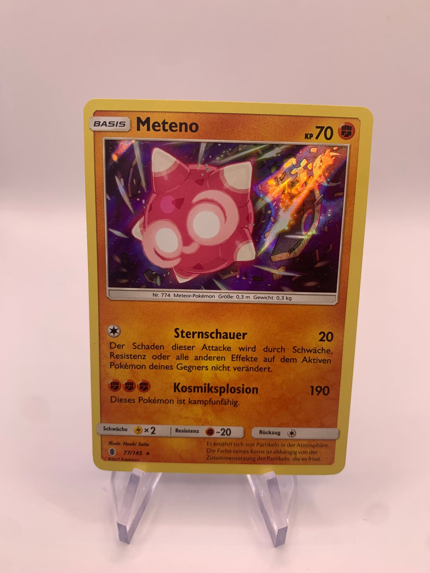 Pokemon Karte Holo Meteno 77/145 Deutschs