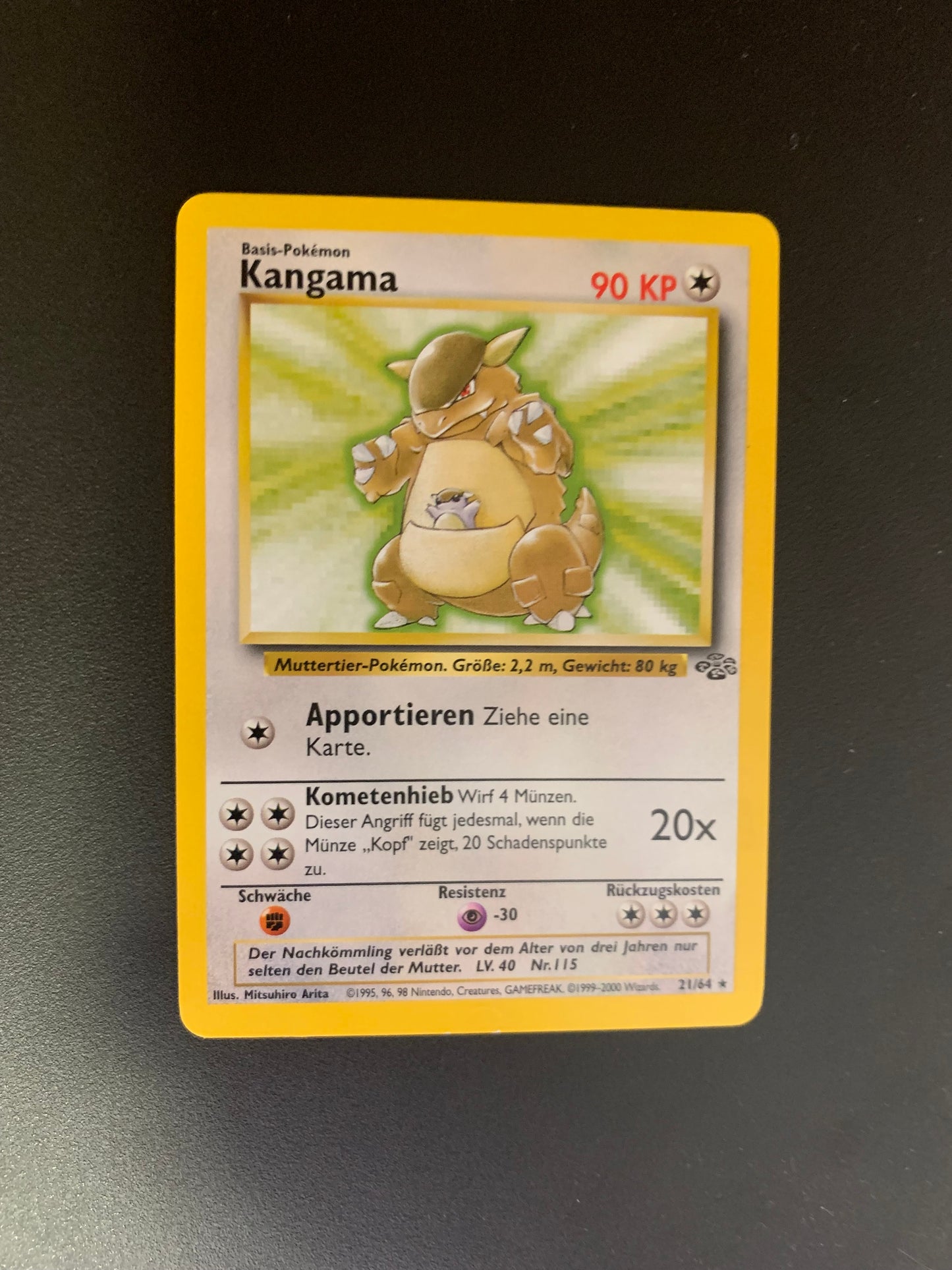 Pokemon Karte Jungel Kangama 21/64 Deutsch