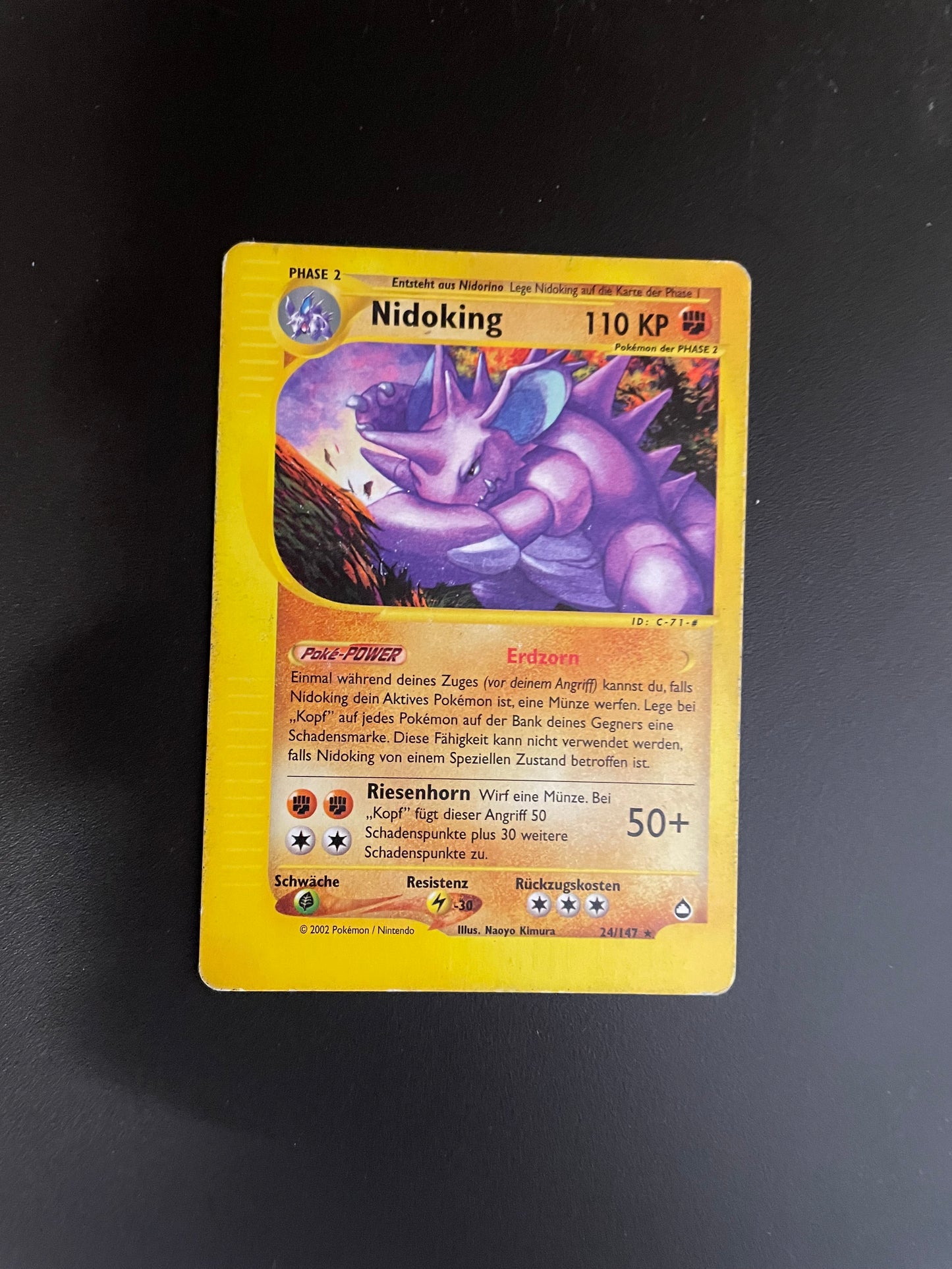 Pokémon Karte E-Series Nidoking 24/147 Deutsch