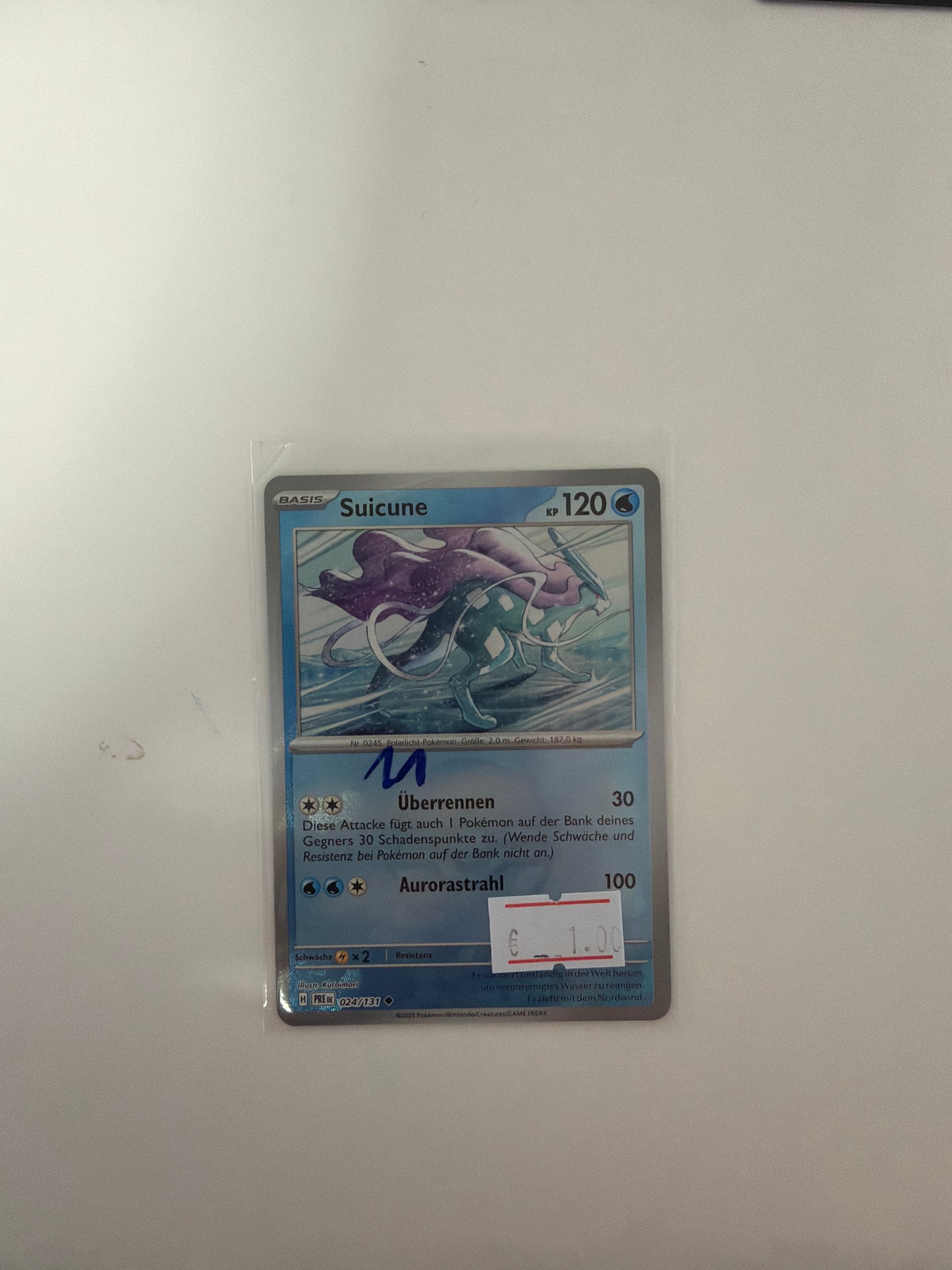 Pokémon Karte Holo Suicune 024/131 Deutsch