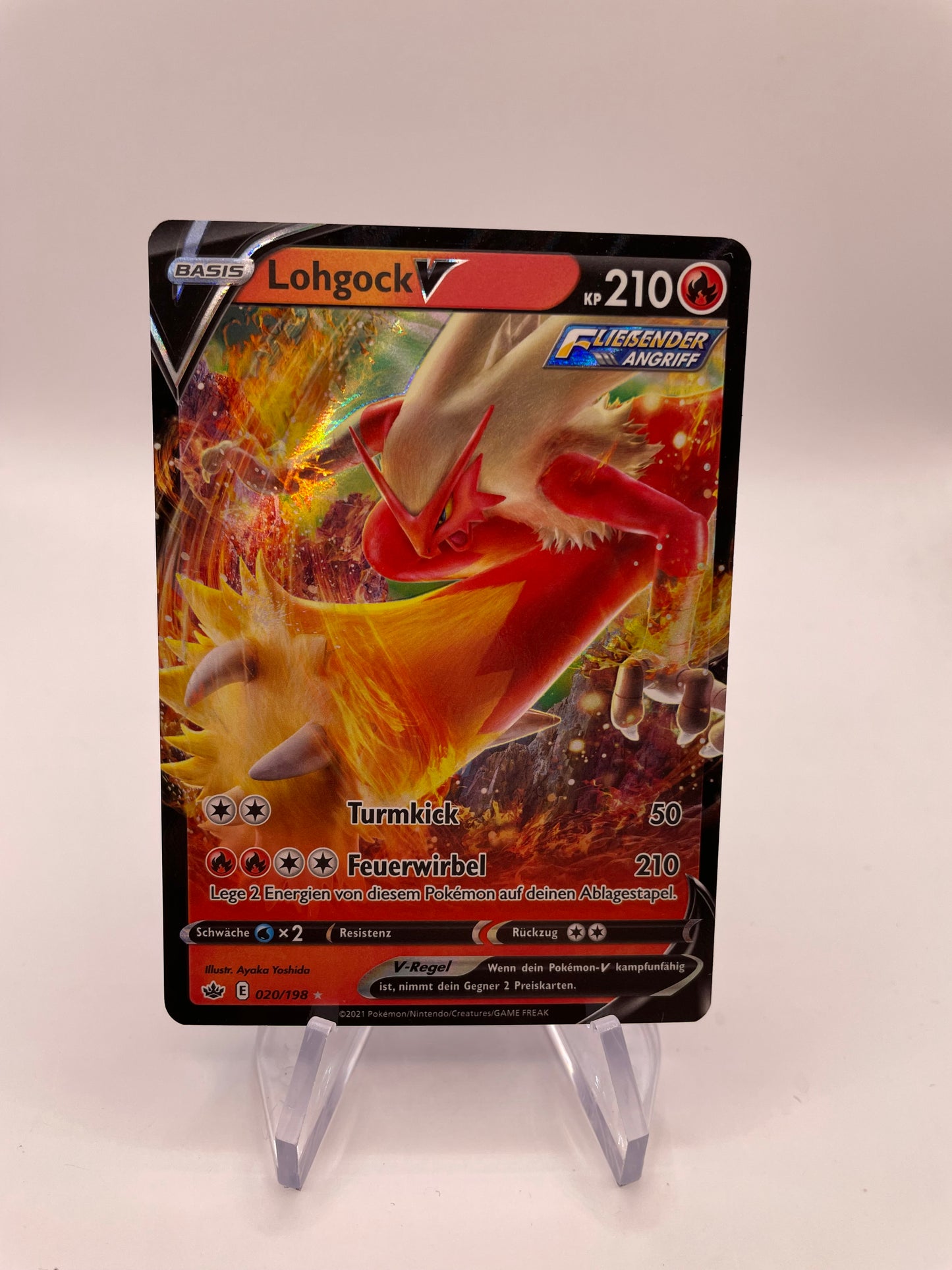 Pokémon Karte V Lohgock 20/198 Deutsch