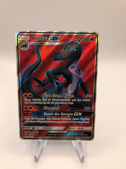 Pokemon Karte GX Fullart Amfira 132/147 Deutsch