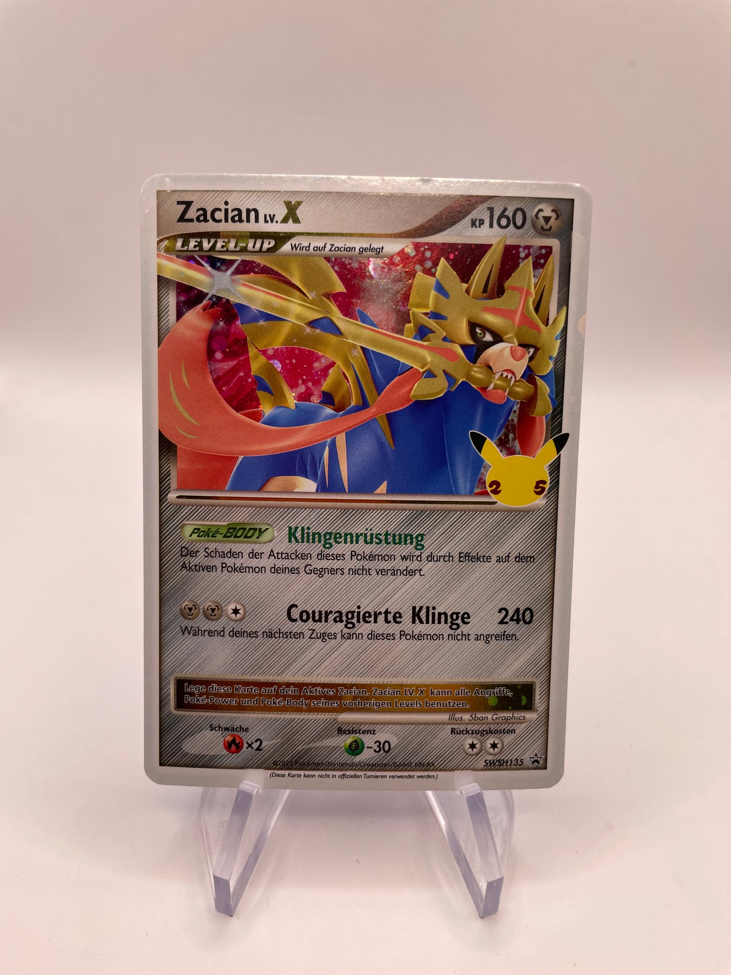 Pokemon Karte Lv.X Celebration Zacian SWSH135 Deutsch