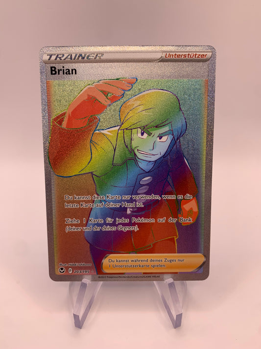 Pokémon Karte Trainer Rainbow Brian 203/195 Deutsch