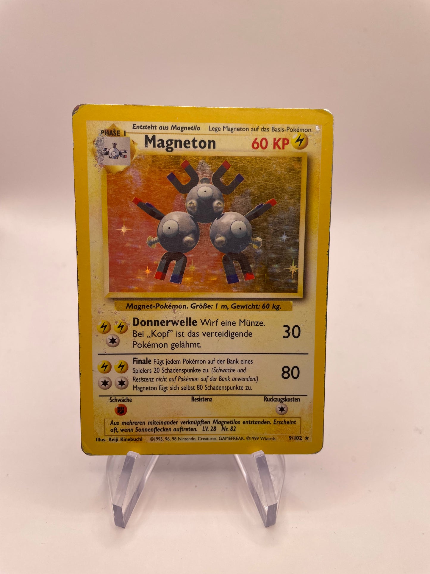 Pokemon Karte Holo Magneton 9/102 Deutsch