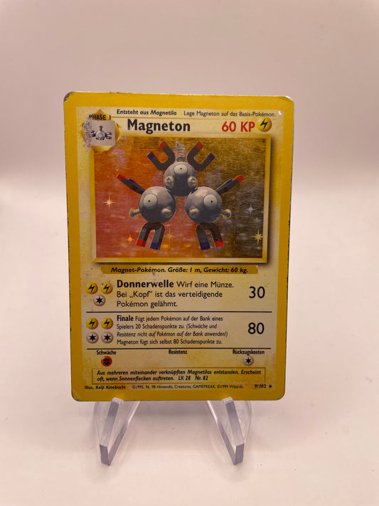 Pokemon Karte Holo Magneton 9/102 Deutsch