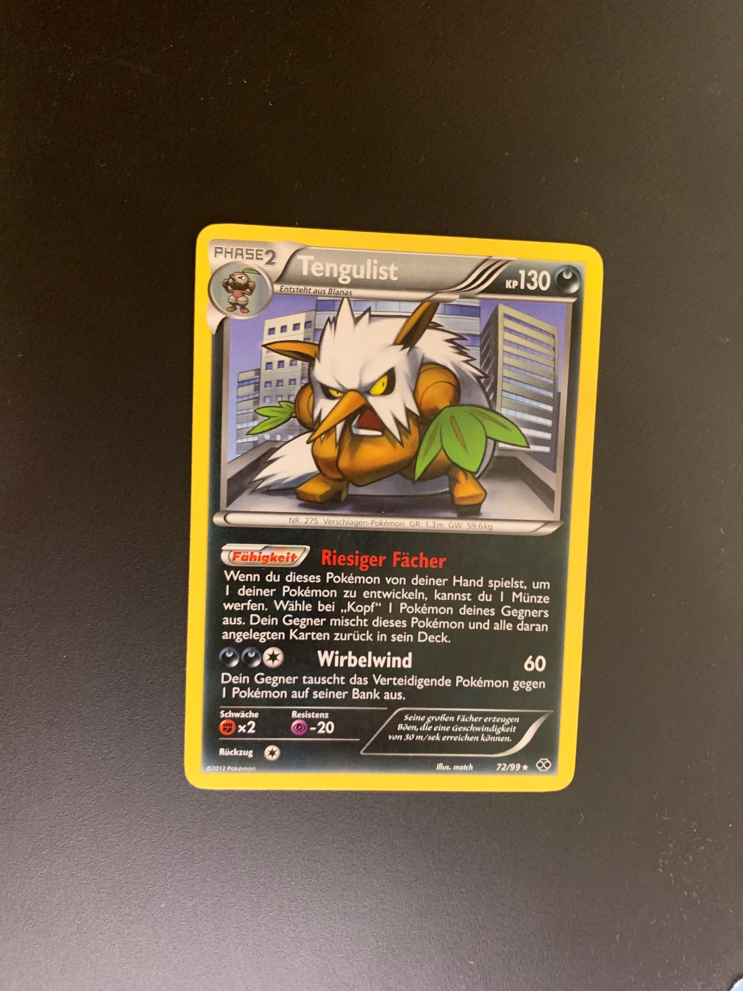 Pokemon Karte Tengulist 72/99 Deutsch