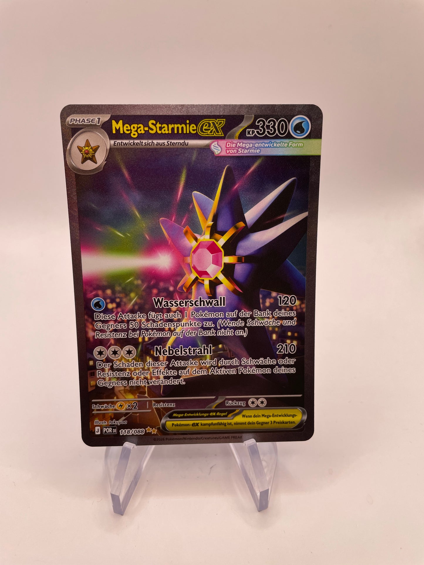 Pokemon Karte EX Mega-Starmie 118/88 Deutsch