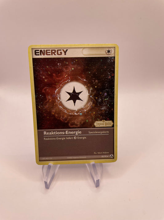 Pokemon Karte Stamp Reaktions Energie 82/92 Deutsch