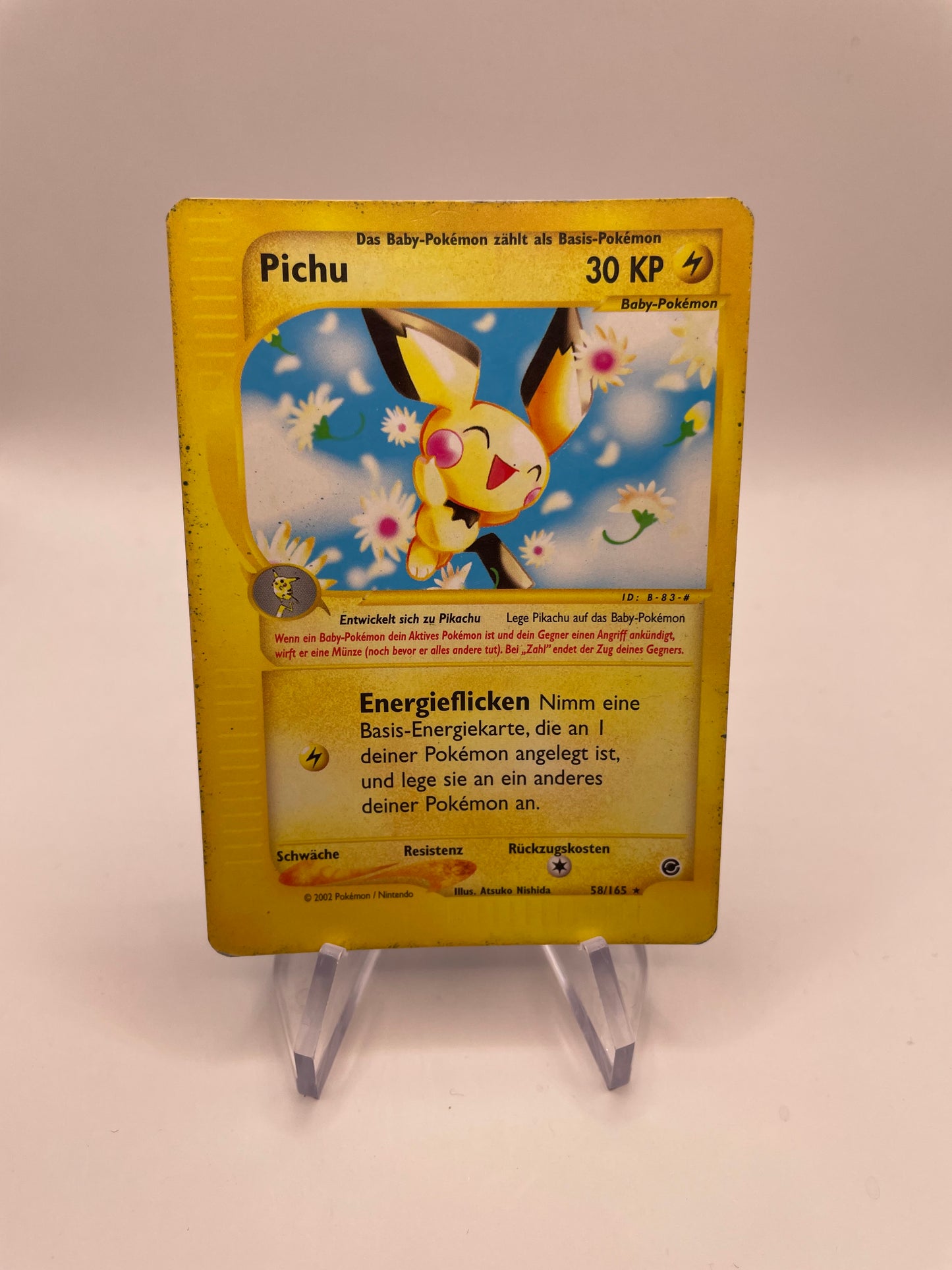 Pokémon Karte e-Series Pichu 58/165 Deutsch