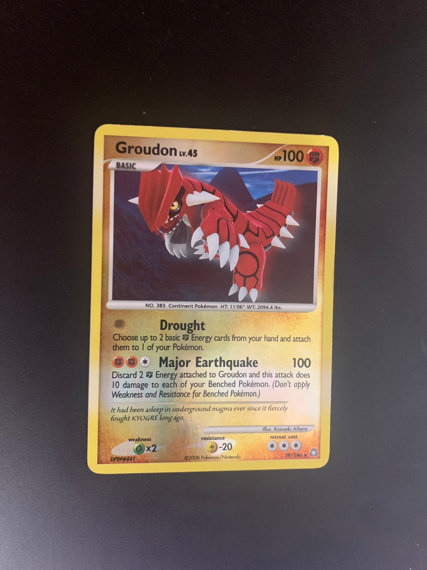 Pokemon Karte Revers Groudon 29/146 Englisch