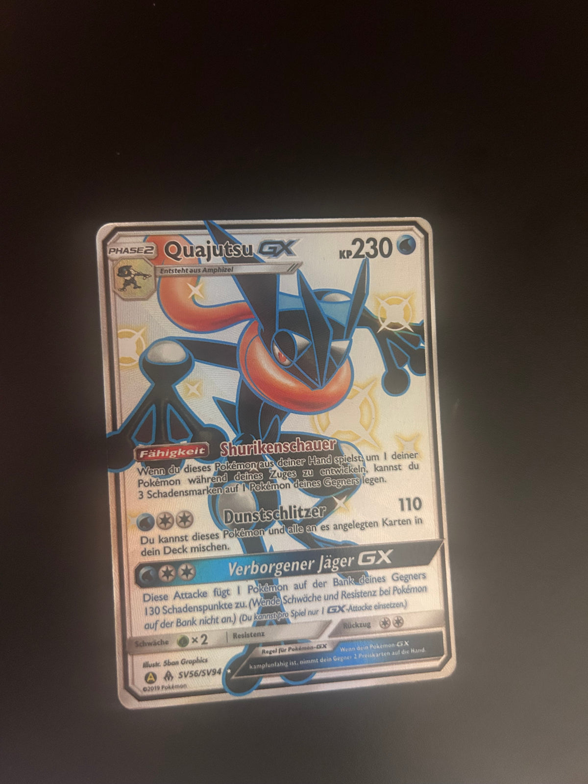 Pokemon Karte Shiny Gx Quajutsu SV56/SV94 Deutsch