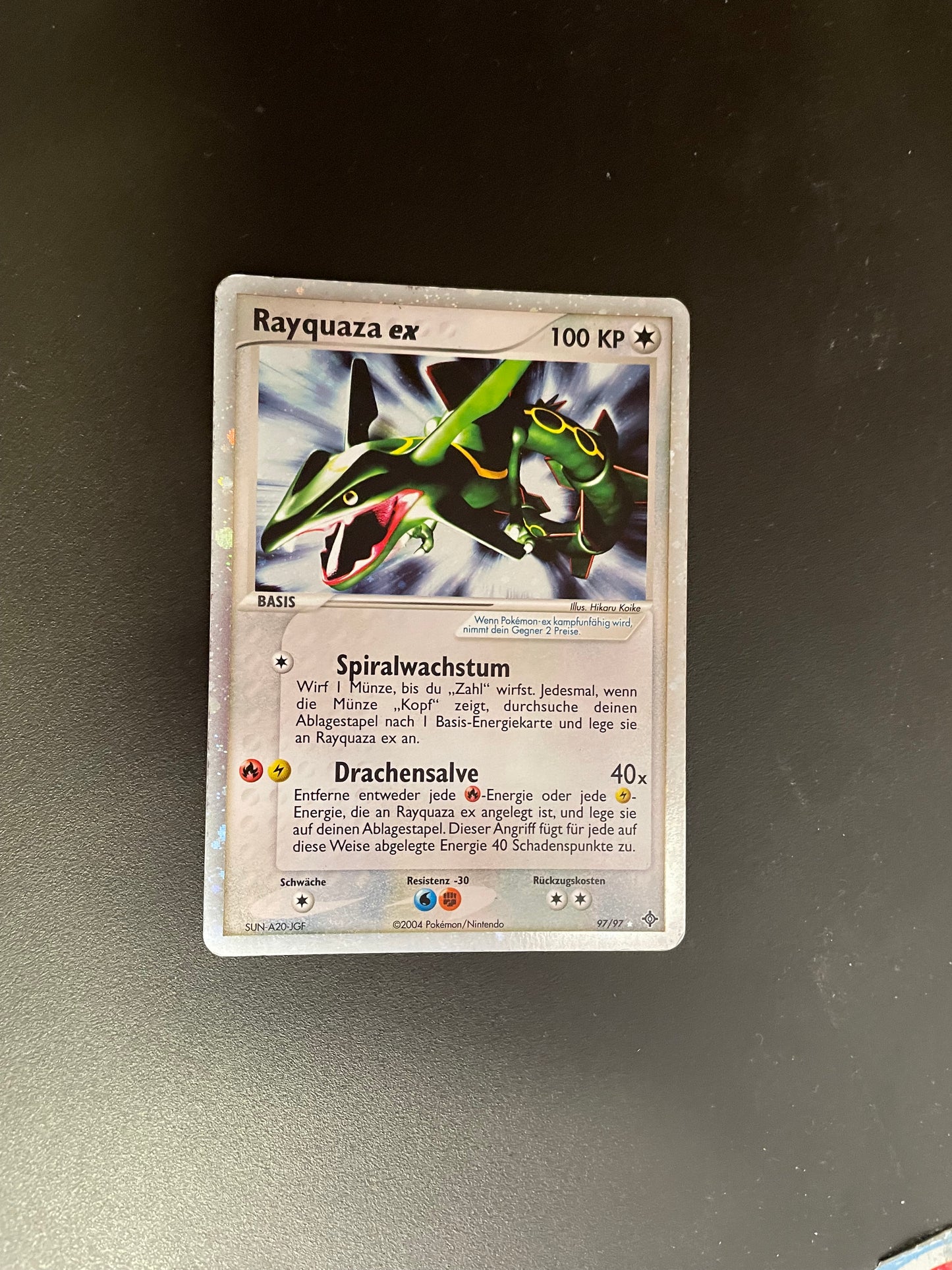 Pokemon Karte ex Rayquaza 97/97 Deutsch