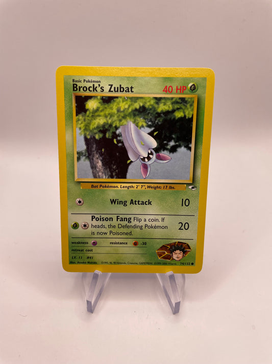 Pokemon Karte Gym Heros Brocks Zubat 74/132 Englisch