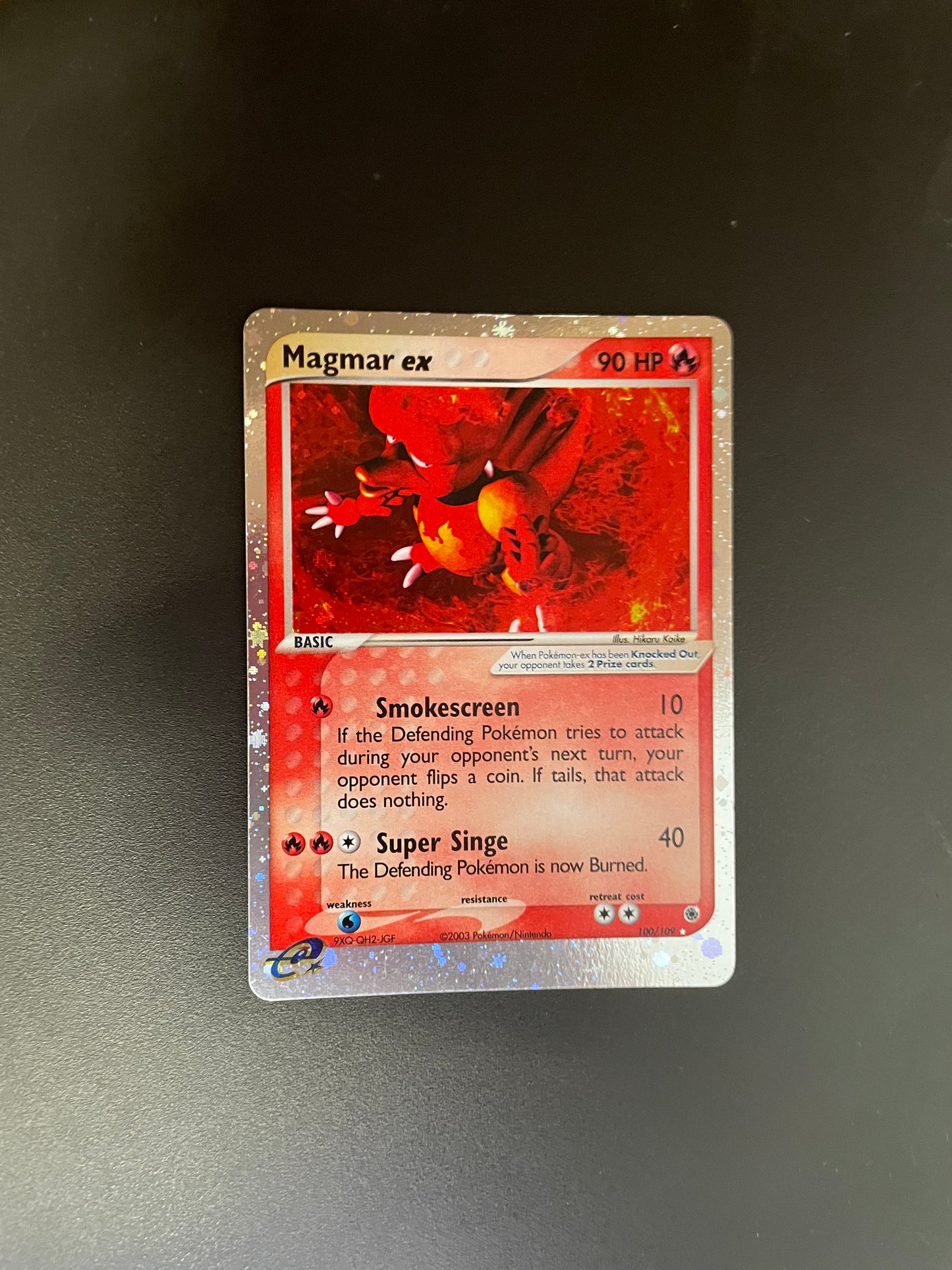 Pokemon Karte EX Magmar 100/109 Englisch