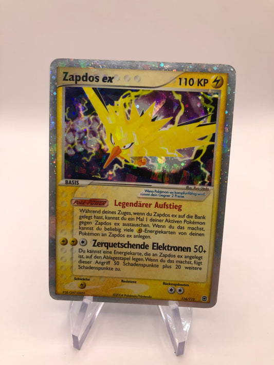 Pokemon Karte EX Holo Zapdos 116/112 Deutsch