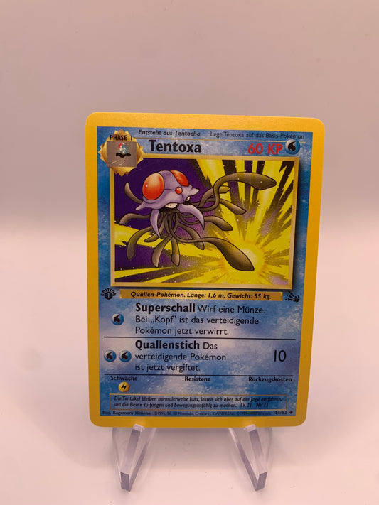 Pokemon Karte 1st Edition Tentoxa 44/62 Deutsch