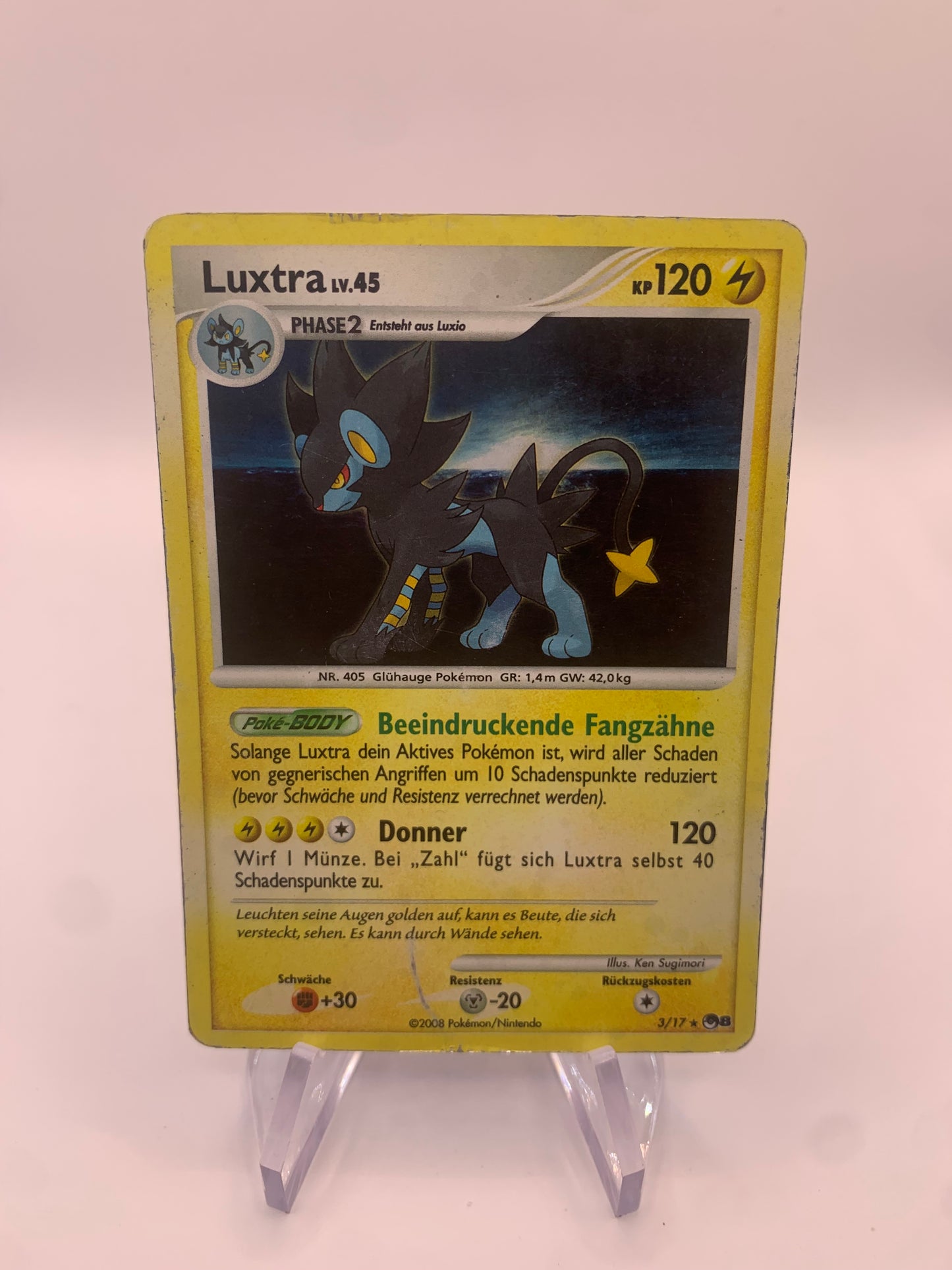 Pokemon Karte Holo Luxtra 3/17 Deutsch